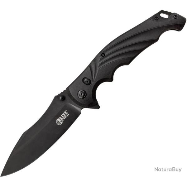 Couteau Elite Tactical The Conqueror Lame Acier 8Cr13MoV Manche FRN Clip ETFDR010BK
