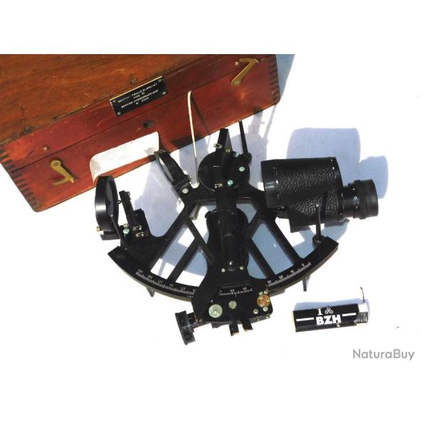 SUPERBE SEXTANT MARINE NATIONALE FRANCE EN COFFRET - FABRICATION LEPETIT POULIN BLANCHET type 81