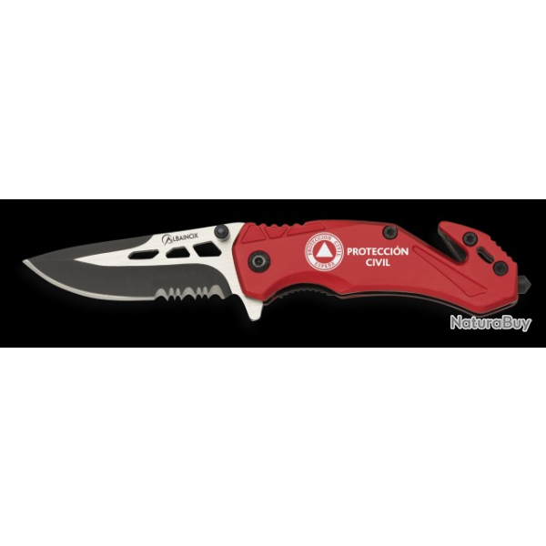 Couteau pliant tactique rouge. Lame 5.8 cm 19904GR26207