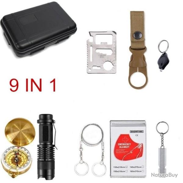Kit de Survie 9 EN 1  - LIVRAISON GRATUITE !!