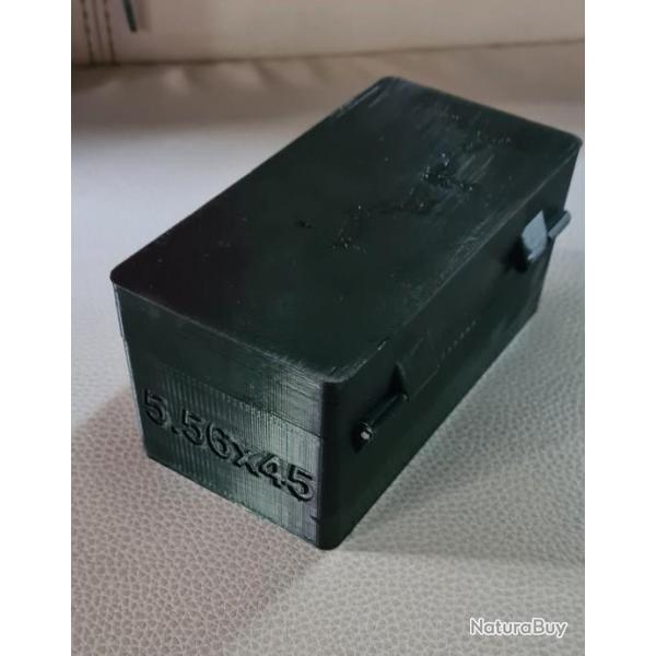 Boite de rangement par 50 pour cal 5.56/223, couleurs et �criture aux choix (pack de 10) - I3D