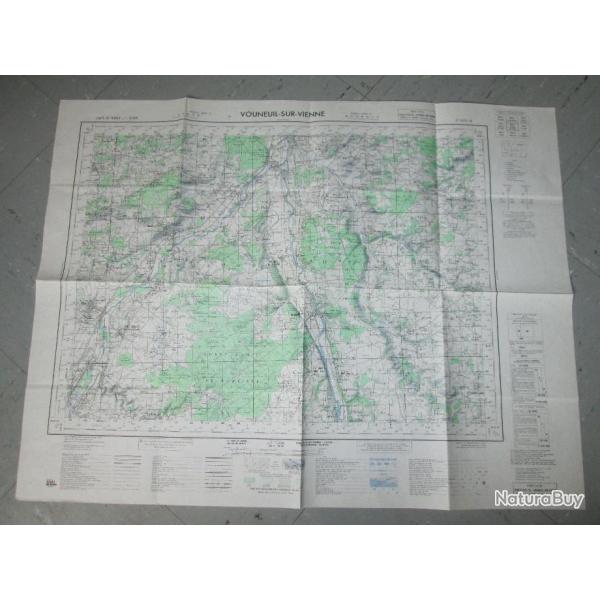 CARTE ETAT MAJOR VOUNEUIL SUR VIENNE