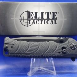 Couteau Elite Tactical The Backdraft Acier 8Cr13MoV Manche Synth&eacute;tique Rapidlock ETFDR011BK