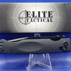 Couteau Elite Tactical Guardsman Acier D2 Manche G10 Rapidlock Clip ETFDR012BK