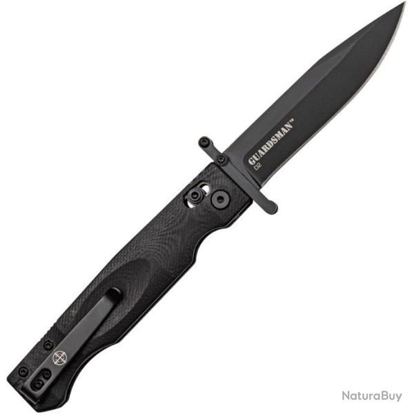 Couteau Elite Tactical Guardsman Acier D2 Manche G10 Rapidlock Clip ETFDR012BK