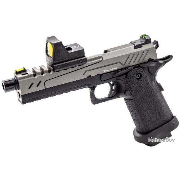 REPLIQUE GBB GAZ HI-CAPA 5.1 SPLIT GRIS / NOIR 1,0J + POINT ROUGE BDS