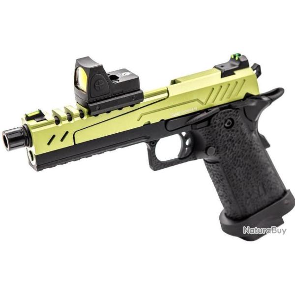 REPLIQUE GBB GAZ HI-CAPA 5.1 SPLIT OD / NOIR 1,0J + POINT ROUGE BDS