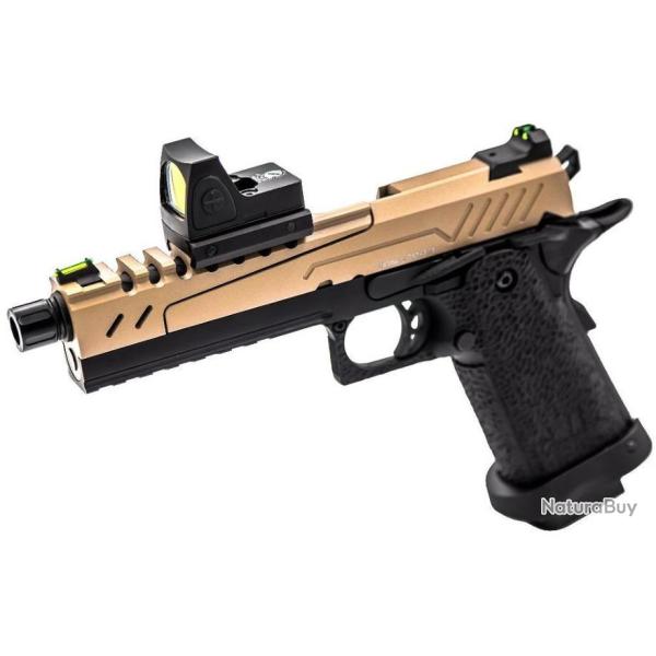 REPLIQUE GBB GAZ HI-CAPA 5.1 SPLIT TAN / NOIR 1,0J + POINT ROUGE BDS