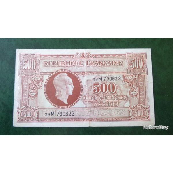 BILLET 500 F MARIANNE TRESOR FAY 11/2