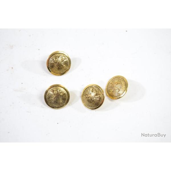 Lot X 4 petit bouton militaire serbe 14mm, aigle � deux t�tes. Pays de l'Est. Id�al bricolage