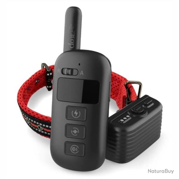 Collier Anti-Aboiement 2 en 1 port�e 400M Rouge - LIVRAISON GRATUITE !!