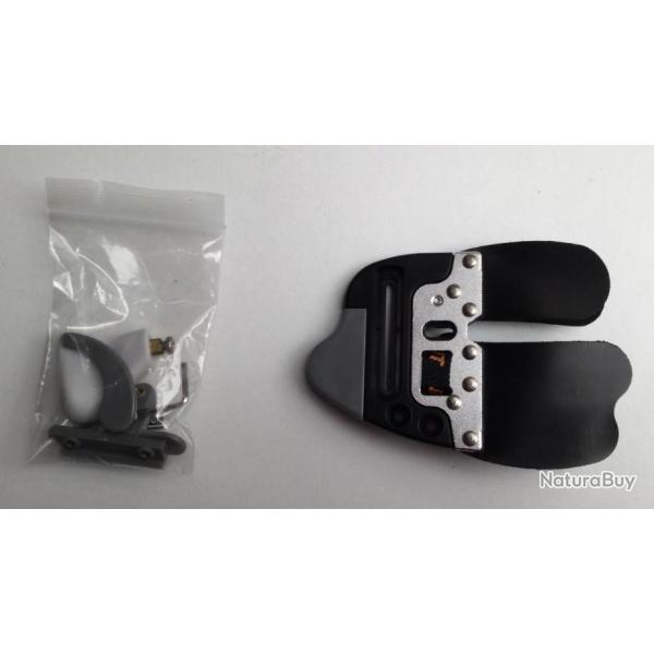 Palette avec mentonniere Gaucher X-Large Decut Mixhar Argent-Noir-gris