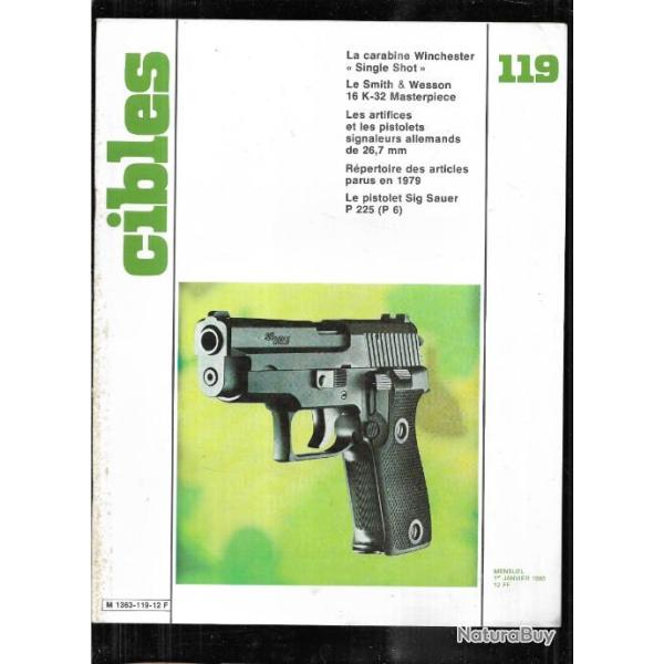 cibles 119 artifices et pistolets signaleurs allemands de 26,7 mm, sig sauer p 225 , winchester