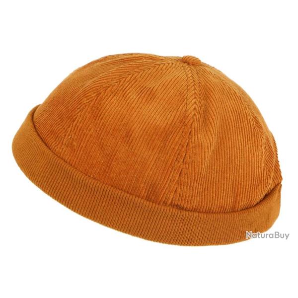 Bonnet Docker Velours Orange en Coton Chapelier Hodack Taille unique Orange