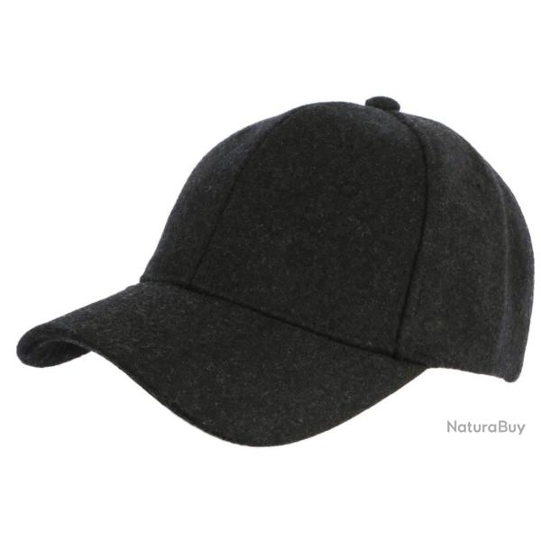 Casquette Baseball Laine Gris Anthracite en Feutre Chaude et Tendance Neva Taille unique Gris