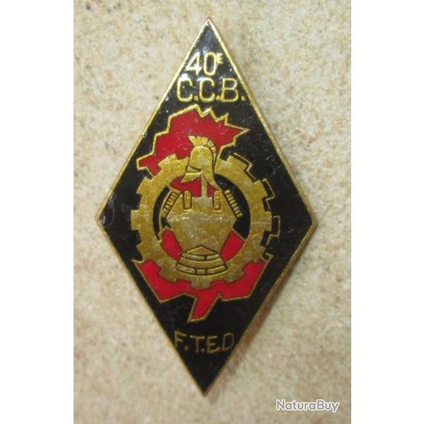 40� Compagnie de Camions Bennes, losange, �mail, dos grenu