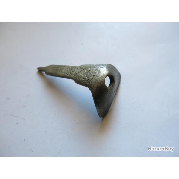 VENDU PAR CUIRASSIER11 ELEMENT DE TALON DE CROSSE FUSIL DE CHASSE ANCIEN