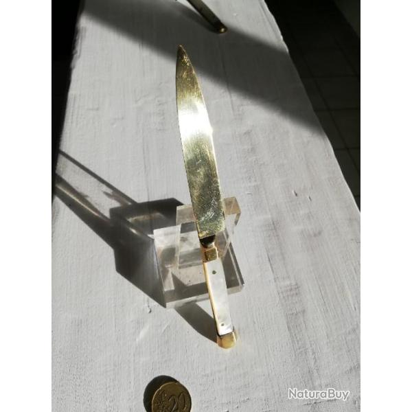 ancien COUTEAUX A FRUIT XIX ME VERMEILLE ET NACRE COLLECTION