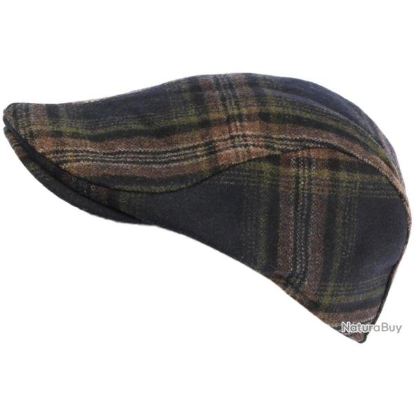 Casquette Plate Bleue et Marron en Laine Tradition Mode Anglaise Huky Taille unique Bleu