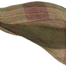 Casquette Plate Verte et Rouge en Laine Tradition Mode Anglaise Huky Taille unique Vert