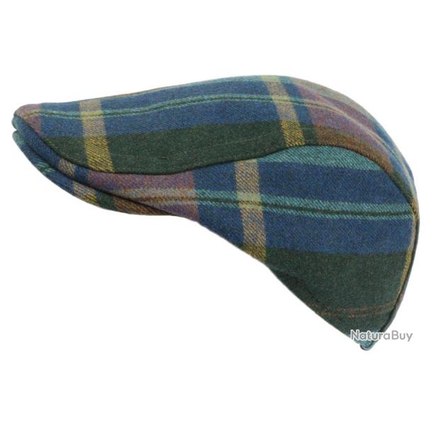 Casquette Plate Bleue et Verte en Laine Tradition Mode Anglaise Huky Taille unique Bleu
