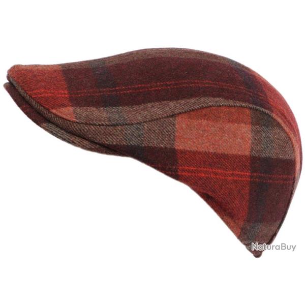 Casquette Plate Rouge et Orange en Laine Tradition Mode Anglaise Huky Taille unique Rouge