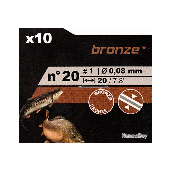 10 Hame�ons mont�s  n� 20 / fil � 0.08 mm