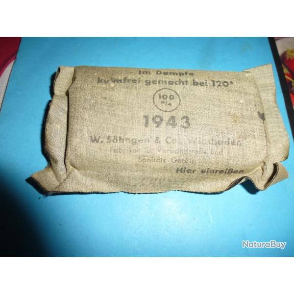 PANSEMENT ALLEMAND WW 2 GRIS 1943 GRAND MODELE