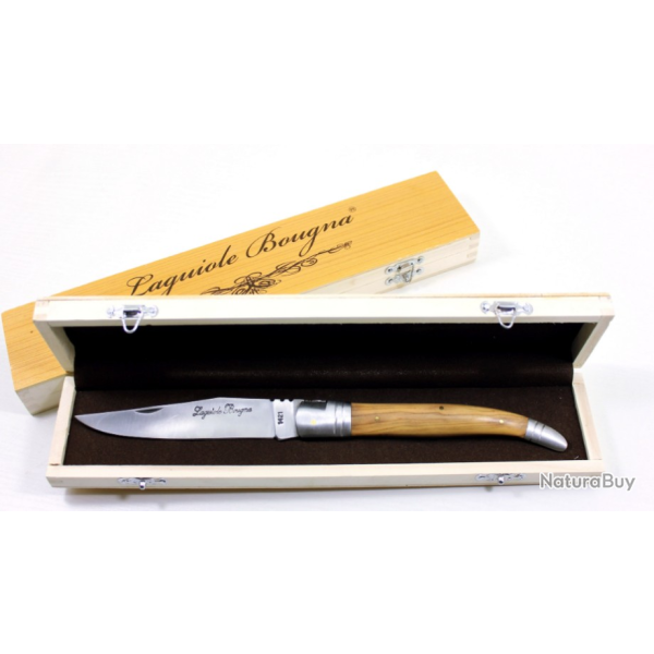 COFFRET - Couteau pliant grande taille - Bois de Teck (3)