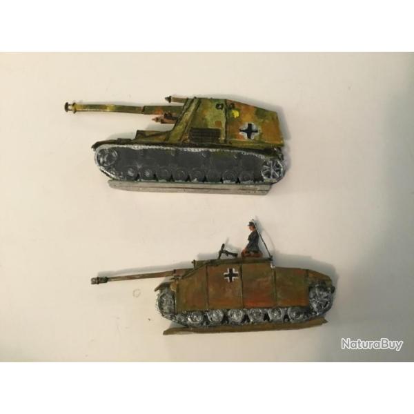 Char en plomb WW2 , lot de 2