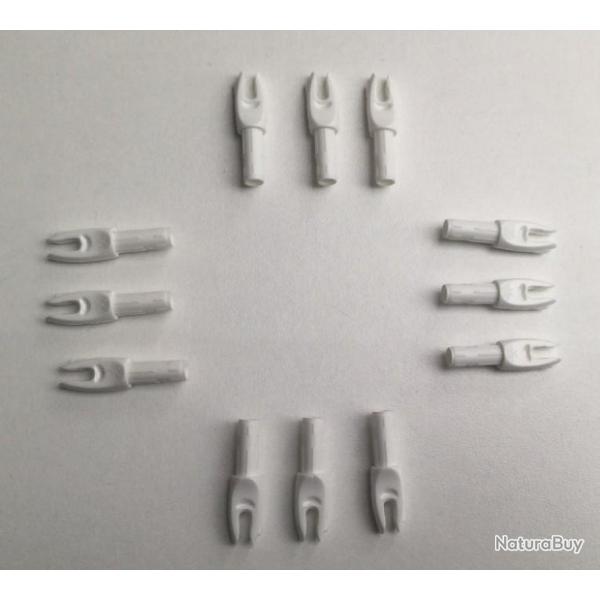 Lot de 12 Encoches Intrieures Easton X-Nock Blanches