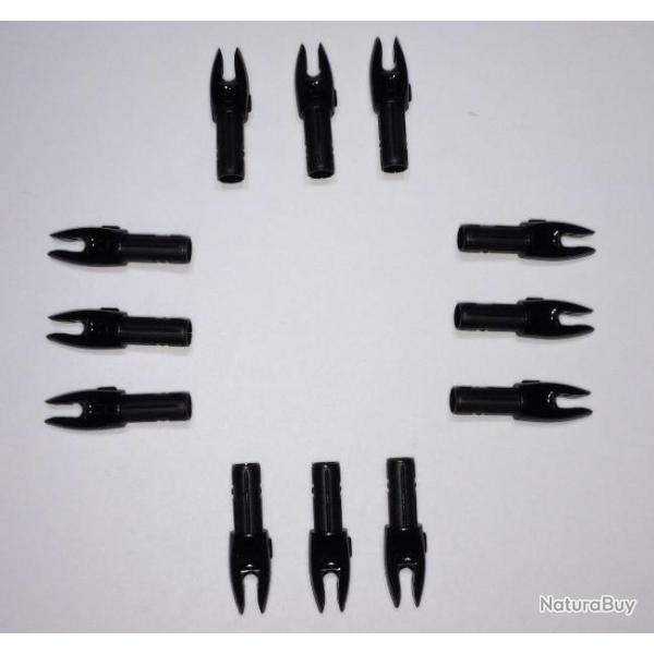 Lot de 12 Encoches Intrieures Easton H-Nock Noires