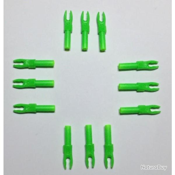 Lot de 12 Encoches Int�rieures Bohning F-Nock Double Lock Ng (Neon Vert)