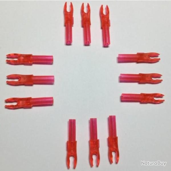 Lot de 12 Encoches Int�rieures Bohning F-Nock Double Lock Rs (Rose)