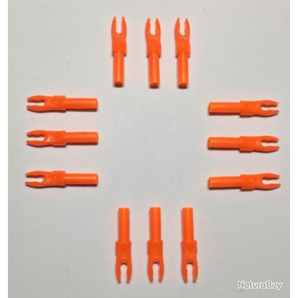 Lot de 12 Encoches Int�rieures Bohning F-Nock Double Lock No (Neon Orange)