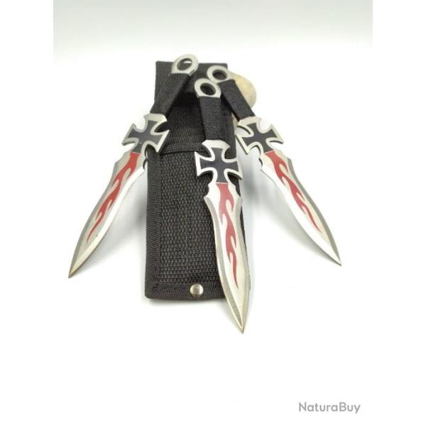 Ensemble de 3 couteaux � lancer Construction en acier inox  FL157020713