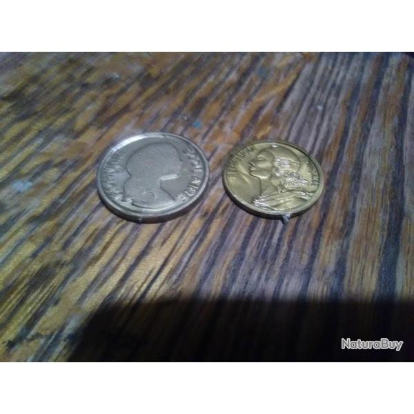 Monnaie scolaire 20 centimes Ann�e 1962 Deux mod�les diff�rents
