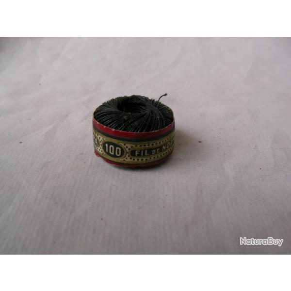 WW2 FRANCE BOBINE DE FIL FRANCAISE " FIL DE NORMANDIE " FIL DE LIN EXTRA REFERENCE ' 100 ' '25m