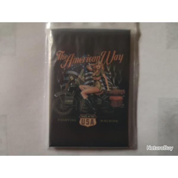 1 magnets frigo vintage souvenir BIKER PIN UP