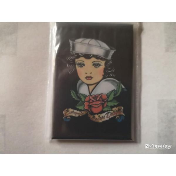 1 magnets frigo vintage souvenir  PIN UP SAILLOR