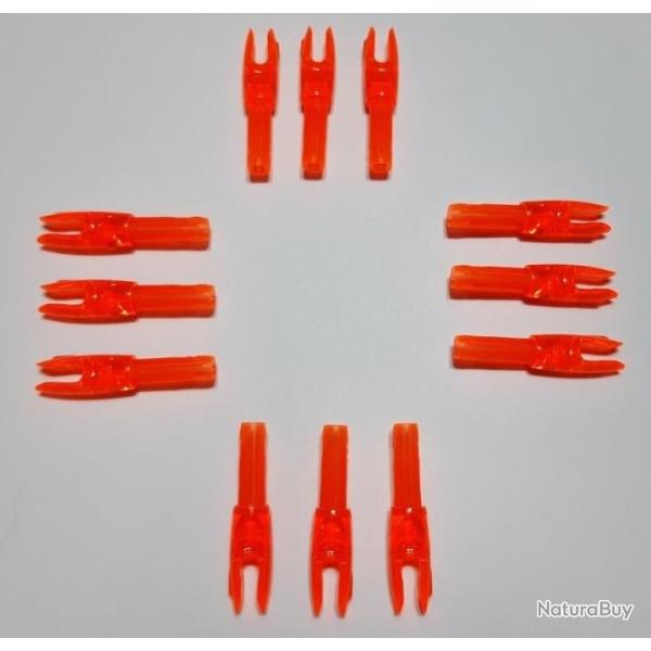 Lot de 12 Encoches Intrieures Large Easton Acc-Ace G-Nock Oranges