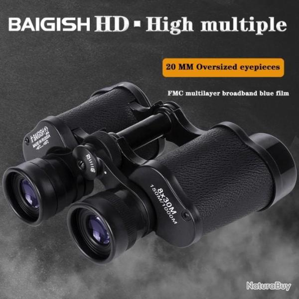 BAIGISH Jumelles 8X30 NOIR - LIVRAISON GRATUITE !!