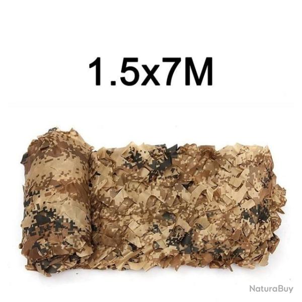Filet de Camouflage DESERT 1.5 x 7 METRES - LIVRAISON GRATUITE !!