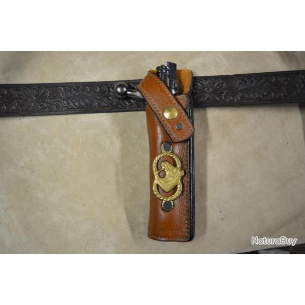 Holster porte culasse en cuir pour dimension culasse Mauser 98K t�te de cheval