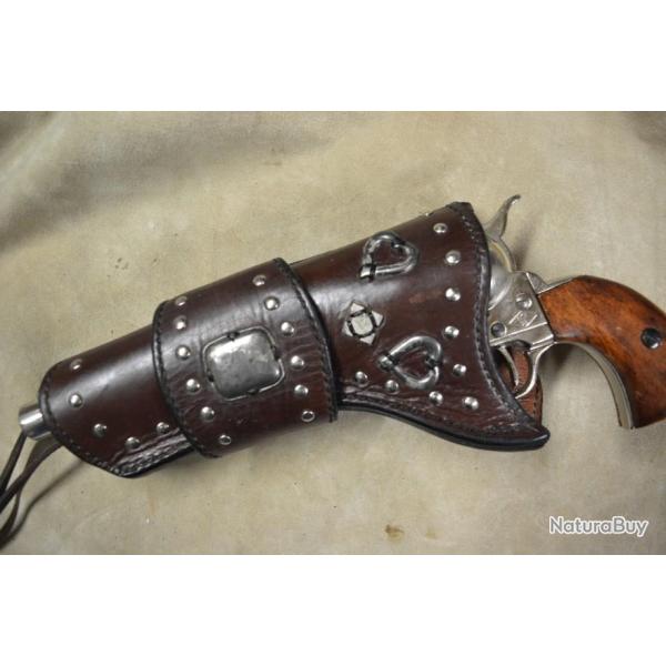 Holster en cuir gaucher pour Colt Frontier 5 et 7 pouces