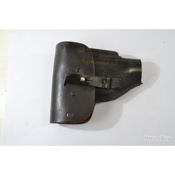 Etui / holter (raccourci) en cuir pour PA 9mm P1 / P38 Police Allemande