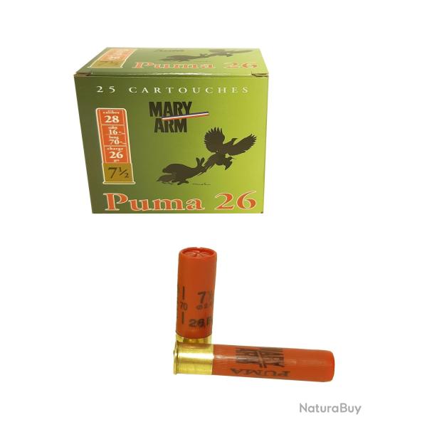 25 Cartouches PUMA Cal. 28 6