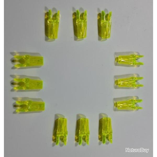 Lot de 12 Encoches Pin Large Easton X10-Ace Jaune Lemon-Lime