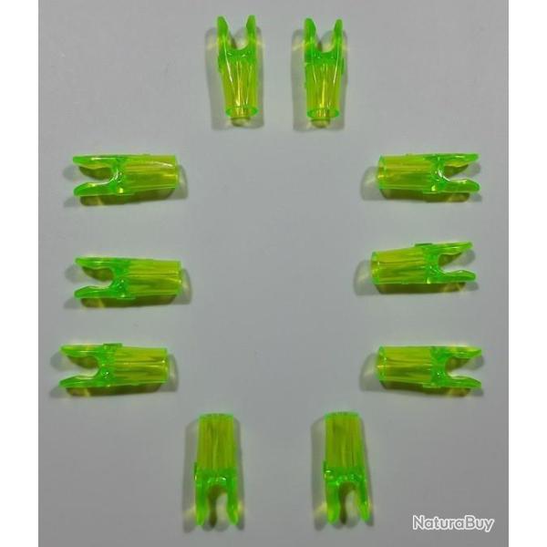 Lot de 10 Encoches Pin Large Easton X10-Ace Vertes