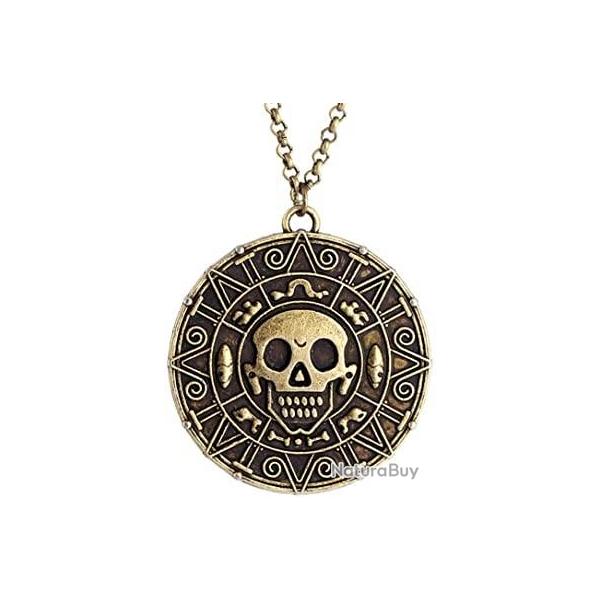 Collier Pendentif M�daillon Pirates des Caraibes